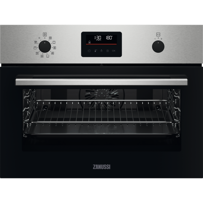 Horno compacto Inox antihuellas de 43 litros con esmalte de fácil limpieza Clase A+